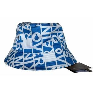 NWT $480 Burberry Raintext Bucket Hat White/Blue M (57 cm) 8055938 Italy